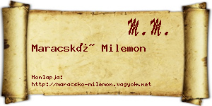 Maracskó Milemon névjegykártya